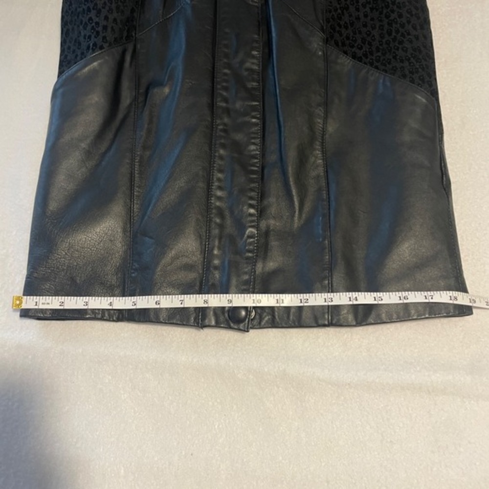 VTG Wilson's Leather Coat SZ XS Thinsulate Trench‎ Full Zip 80s 90s Animal Biker - Picture 9 of 17